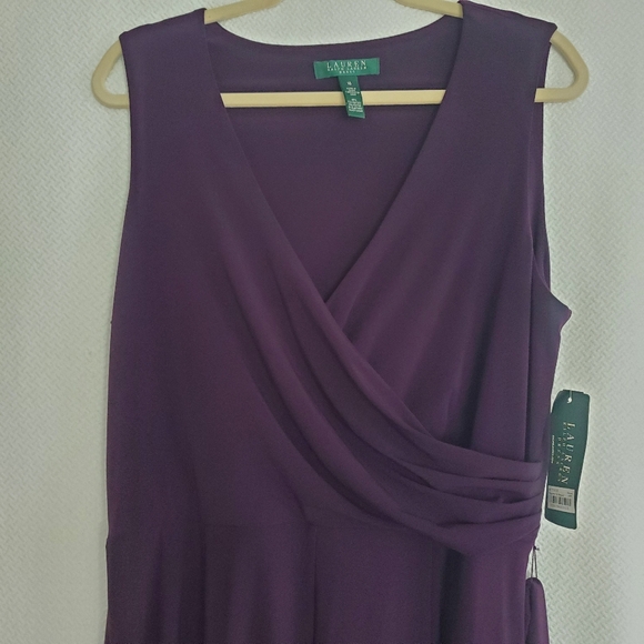 Lauren Ralph Lauren Sleeveless Dress in purple Raisin Size 16 - Picture 2 of 11